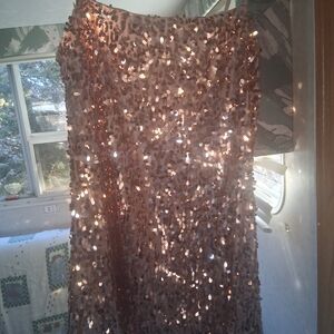 Showpo Sequin Dress in Rose Gold